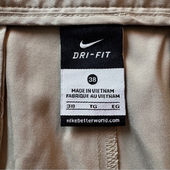 Nike Flat Front Men's Dri-fit Golf Pants Khaki 598445-221 Size 38 Preppy Office - Picture 2 of 12